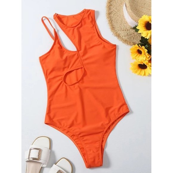 1 Piece Bathing Suits For Women, Trendy Comfortable and Stylish – Orange – 214 - Picture 2 of 6